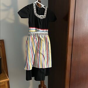 Handmade Dirndle German Dress with Apron Little girls size 6 approximately